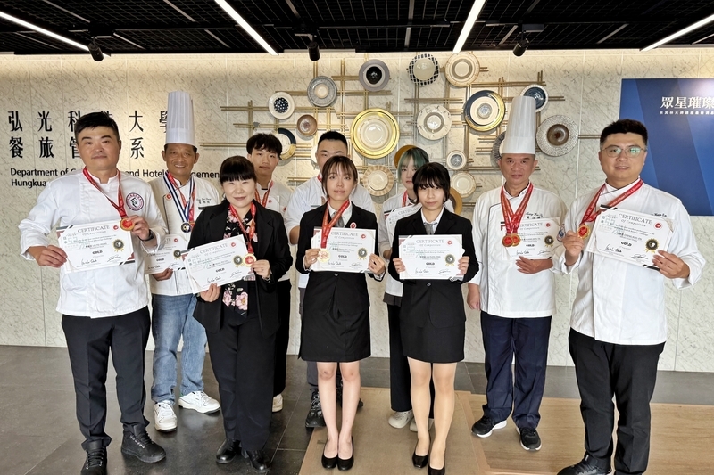 弘光科大師生克服困境 奪國際餐飲挑戰賽15金