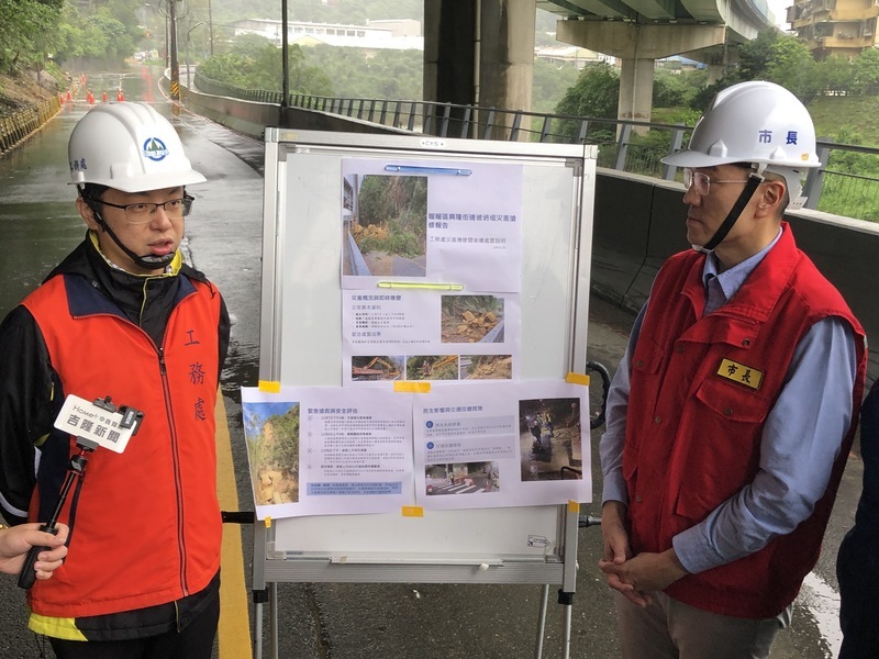 興隆街12公尺長岩壁開裂 基市擬節理錨定或降坡處理