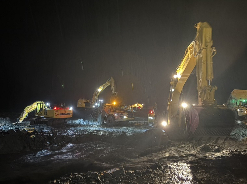 水利署：徹夜趕工完成河道改道及封堵　明利村已無淹水