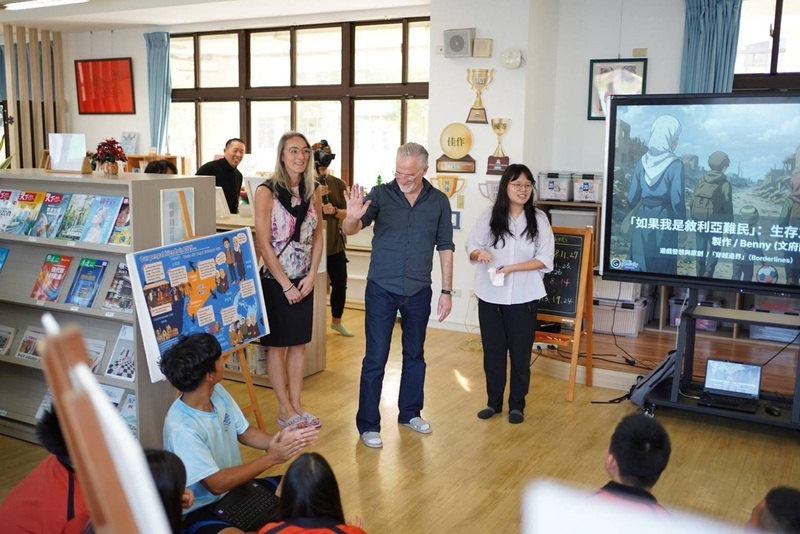 高雄文府國中推敘利亞筆友計畫 書畫交流真實體驗