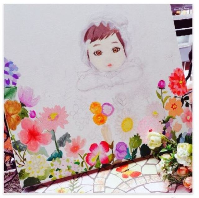 小哈利送妹妹的作畫.網友大讚.