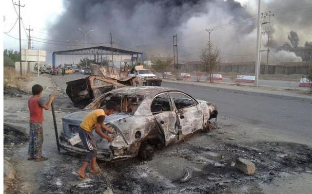 IS突襲伊拉克哨站（翻攝路透社）