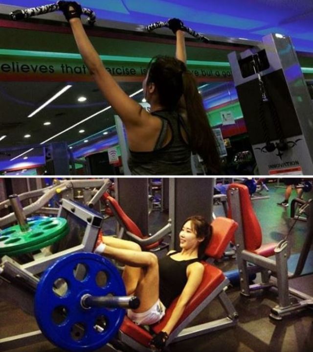 超正女牙醫IG上有許多健身照分享.