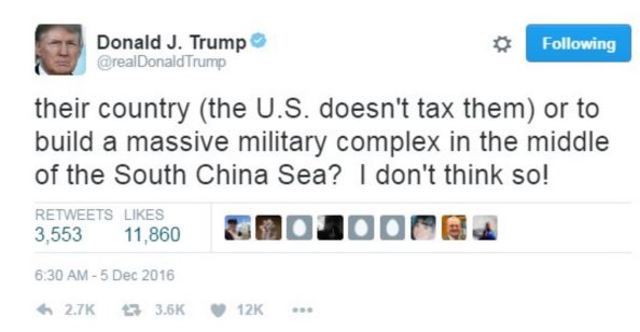 川普第二則推文.（翻攝推特）