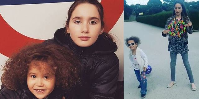 難得的是姊妹2人都比同齡孩子高約一個頭.