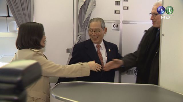 蔡總統當地時間時間7日上午抵美國休士頓.