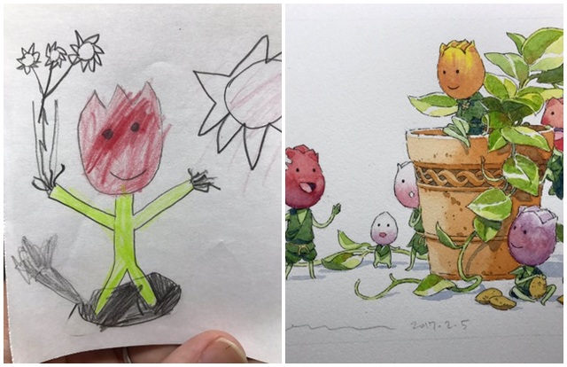 鬱金香兄弟。(翻攝ThomasRomain ロマン・トマ 推特)