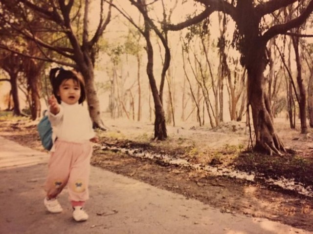 陳庭妮媽媽做了5次試管才生下她。（圖／翻攝自陳庭妮臉書）