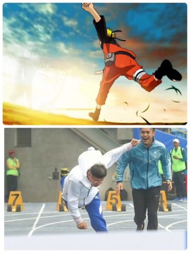 連柯Ｐ之前裝扮的火影忍者鳴人，也被Ｐ進去。