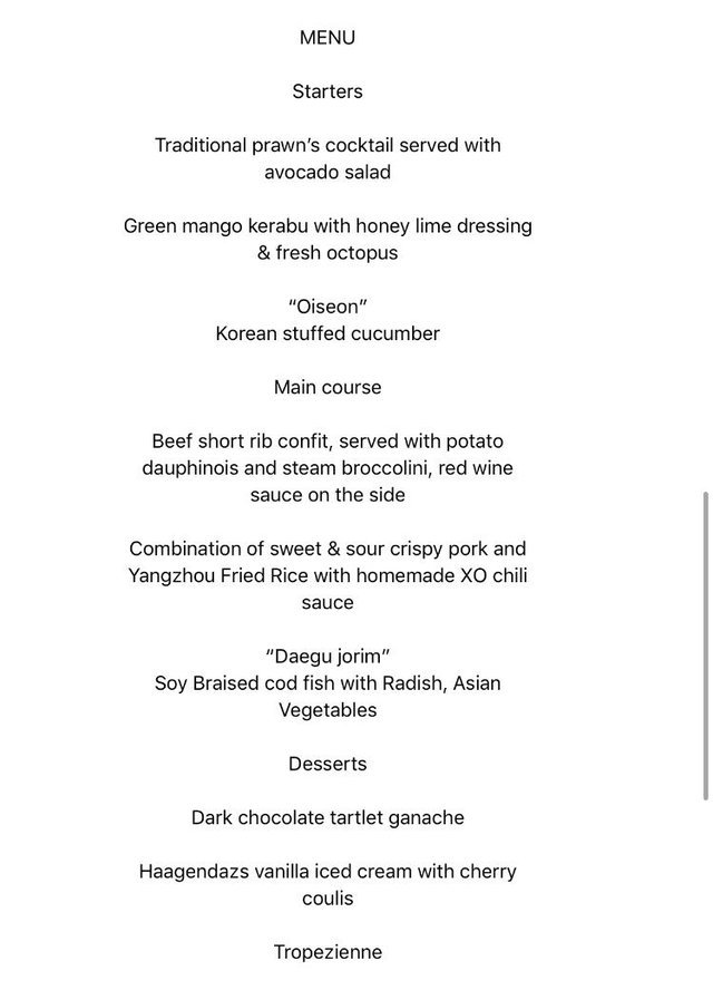 翻攝自白宮菜單