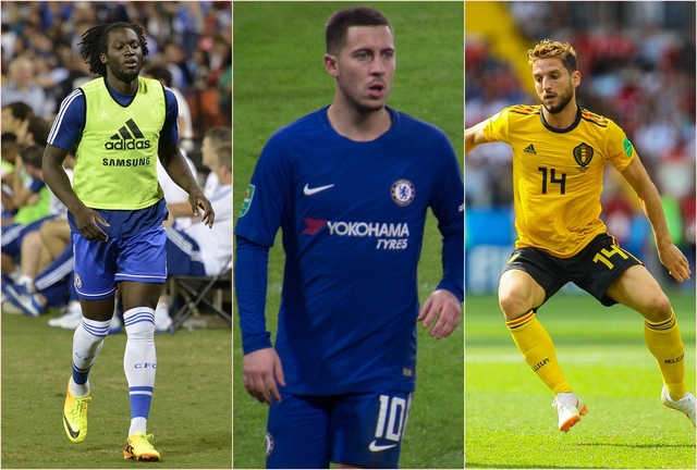 比利時主力前鋒盧卡庫、阿札爾與梅藤斯(翻攝維基)