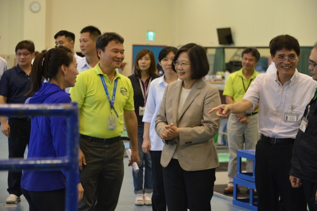 總統蔡英文今下午到國訓中心視察。(國訓中心提供)