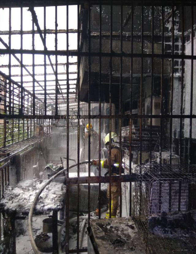 消防局出動搶救，火勢在1個小時撲滅。(消防局提供)