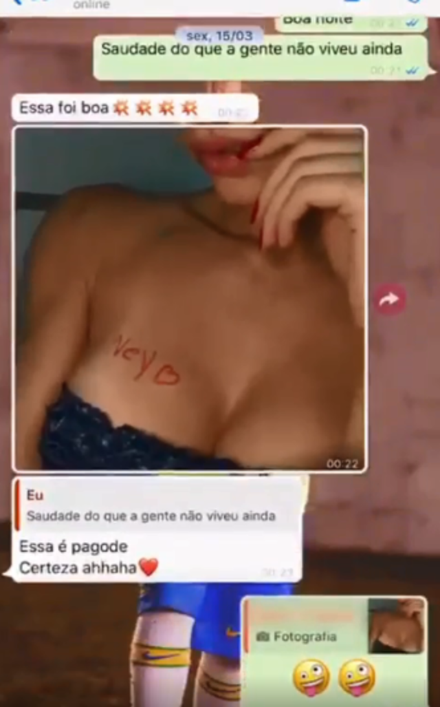 內馬爾公開與該名女網友的對話紀錄。(圖/內馬爾IG)