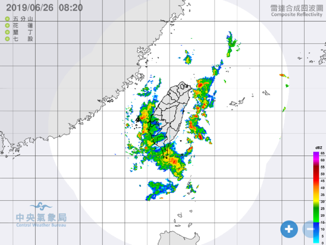 氣象局預測西半部地區仍不定時會有些短暫陣雨。(氣象局提供)