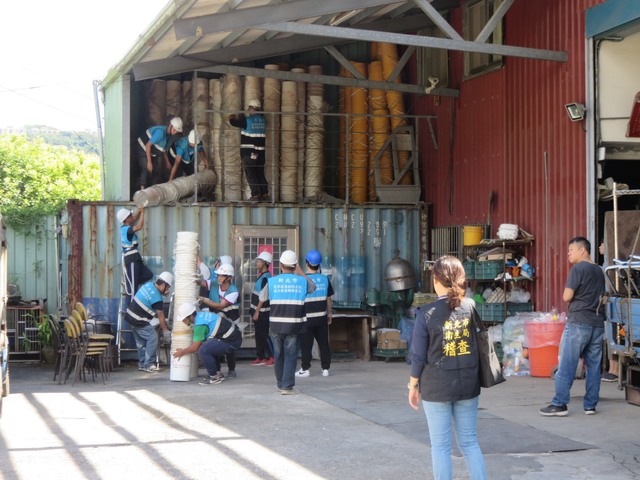 黑心液蛋工廠遭強拆。(新北市府提供)