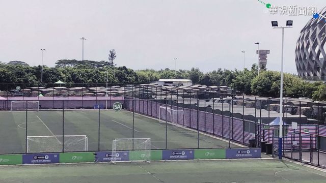 解放軍集結畫面。