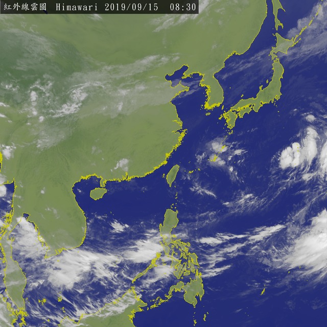 衛星雲圖（中央氣象局提供）