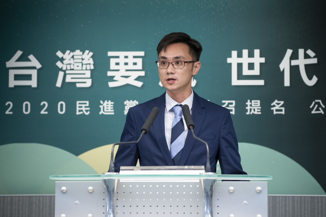 2020立委中永和選區，民進黨派出主席卓榮泰特助蔡沐霖應戰。(民進黨提供)