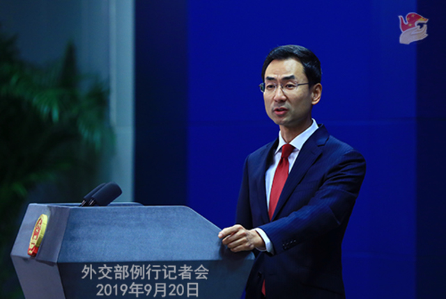 中國外交部發言人耿爽。(資料照)