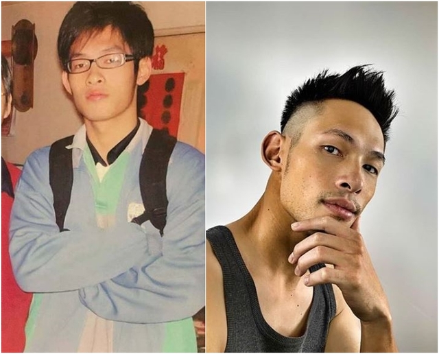 楊永維放上自己小時候與家人的合照