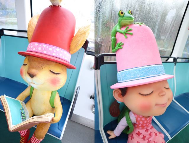 用奇幻森林、動物樂園、漂浮城市整個意象展現在列車裡。(新北捷運公司)