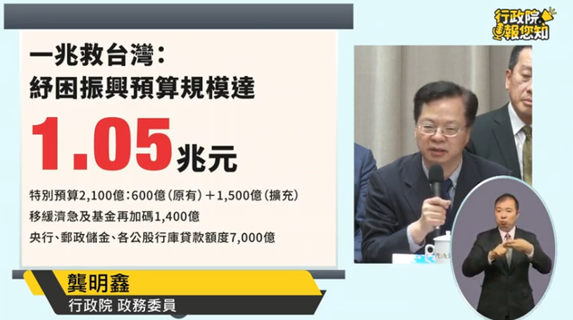 蘇貞昌指示政委龔明鑫為「紓困陳時中」。