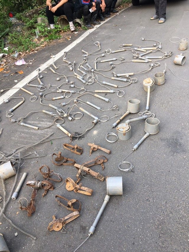 動保處查扣之獸鋏及山豬吊。