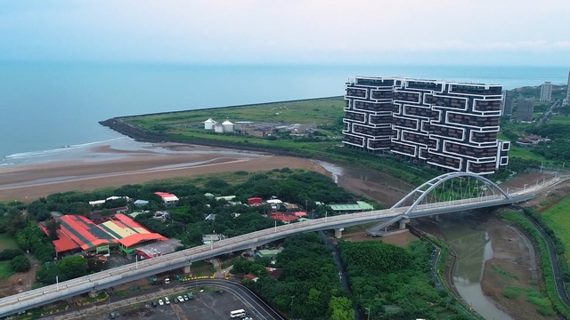 淡海輕軌藍海線將成為第一條可直接眺望台灣海峽的捷運路線。(新北市政府捷運局提供)