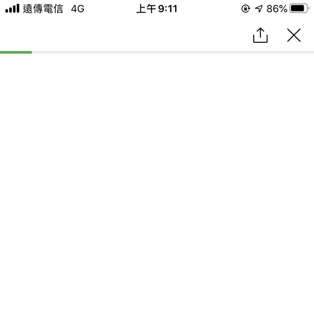民眾實測，等了將近5分鐘手機螢幕都一直呈現沒有任何內容的白畫面。(民眾徐先生提供)