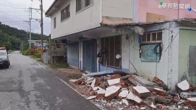 連日雨勢不斷 花蓮老屋牆壁倒塌