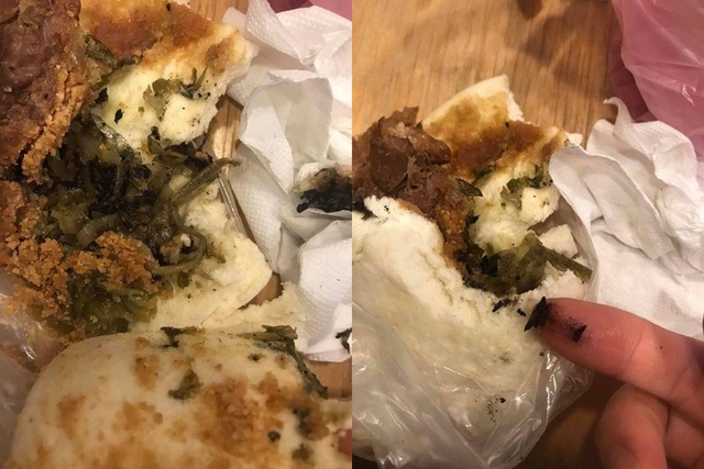 噁！他點外送刈包味道怪怪 撥開驚見「酸菜尬菸灰」