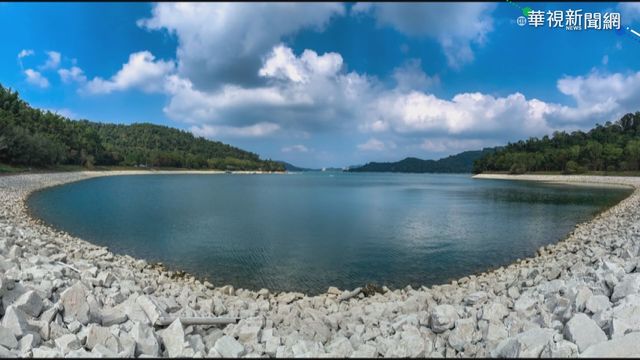 日月潭水位直降 驚見「天使的眼淚」