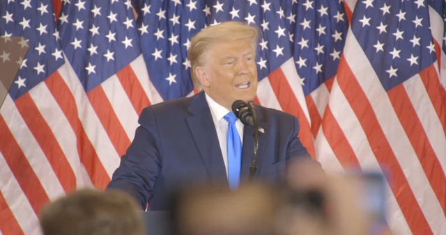 篤定自己贏得關鍵州當選 川普發表「類勝選感言」