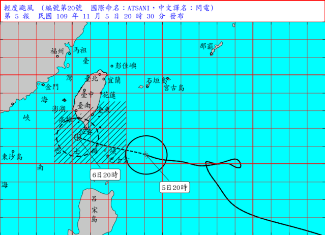 閃電颱風陸警發布！ 台東、屏東防強風豪雨