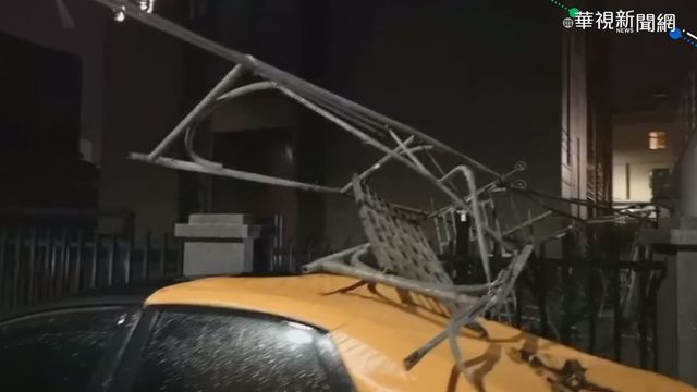 颱風吹倒鷹架砸車 恆春.車城萬戶停電