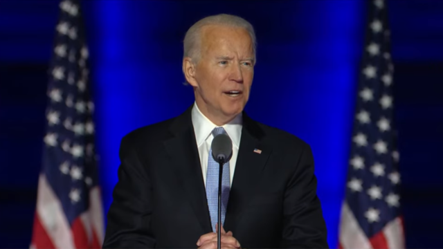 勝選演說盼人民團結！拜登：要當不造成對立的總統