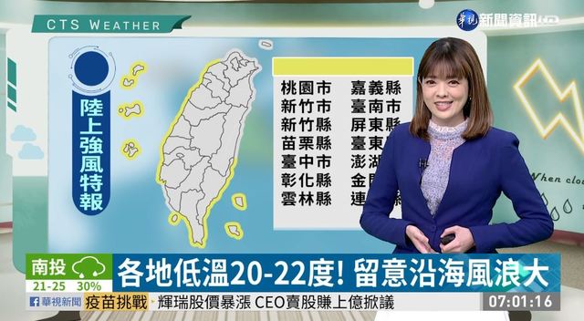 東部.台北山區防大雨 中南部零星雨