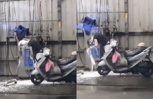 長髮女洗車場「投幣洗頭」 男客目睹定格石化