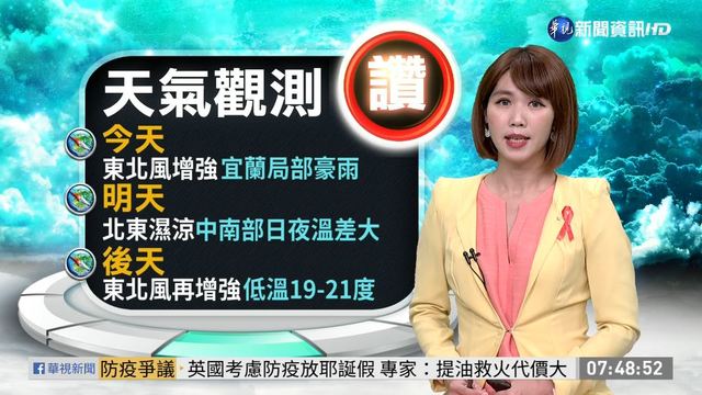 入夜降雨明顯! 基宜花慎防大雨.豪雨