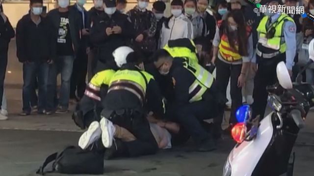 進捷運站拒戴口罩 男被警壓制送辦