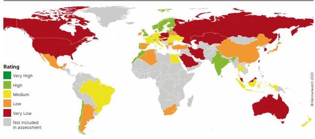 2021氣候變遷績效報告出爐 台灣「吊車尾」倒數第五