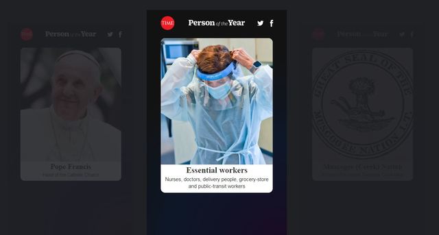 《TIME》年度風雲人物讀者票選 疫情必要工作人員奪冠