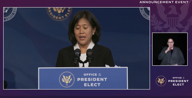 台移民之女將任美國貿易代表 戴琪首亮相