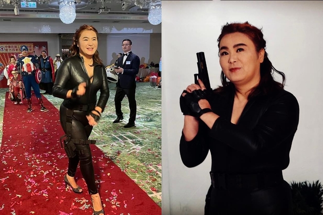 陳玉珍聖誕變裝「黑寡婦」 眾瘋喊：史嘉蕾喬韓珍！