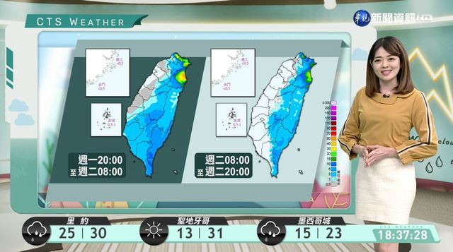 明天氣溫稍回升 東北部.東部防大雨