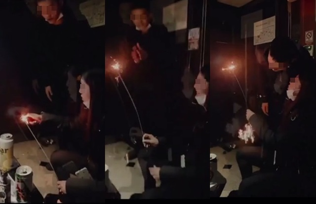 KTV點仙女棒狂甩慶新年 千人怒︰意外就這種人害的