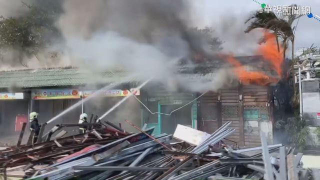 疑焊接不慎起火 花蓮石藝大街燒百坪