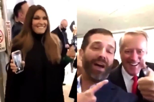 川普一家「笑看國會現場」影片曝！ 她當場熱舞