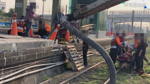 疑施工不慎 台南新市火車站2工人觸電